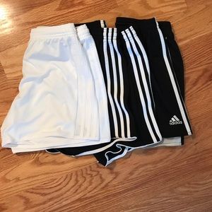 Four pairs of adidas soccer shorts